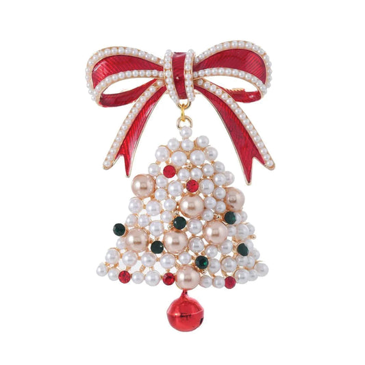 Large Christmas bell brooch