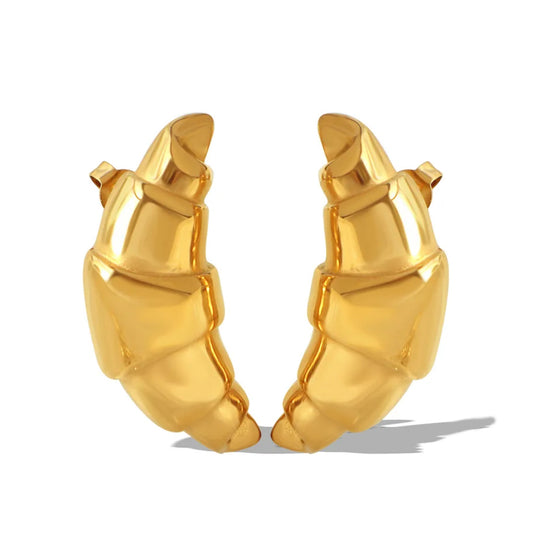 Classic Croissant Earrings - 18K Gold Plated