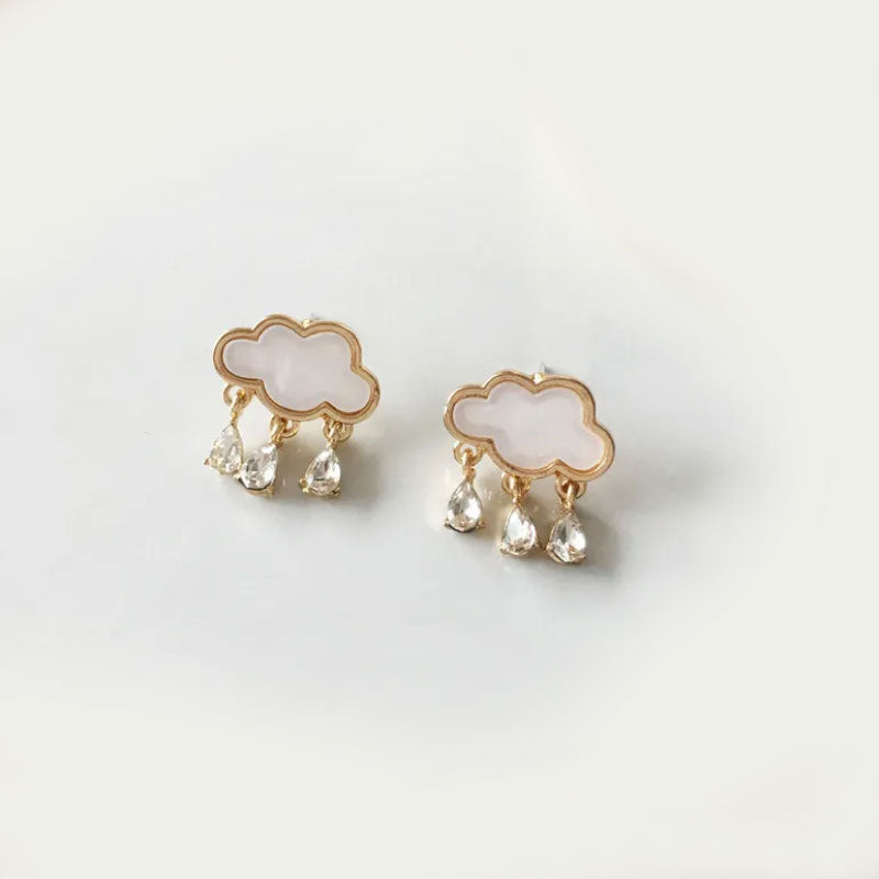 Cute Cloud Raindrop Tassel Earrings - PEACHY ACCESSORIES