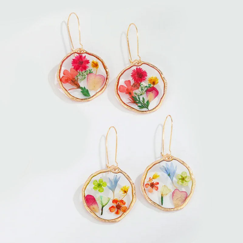 Natural Dried Flower Earrings - PEACHY ACCESSORIES