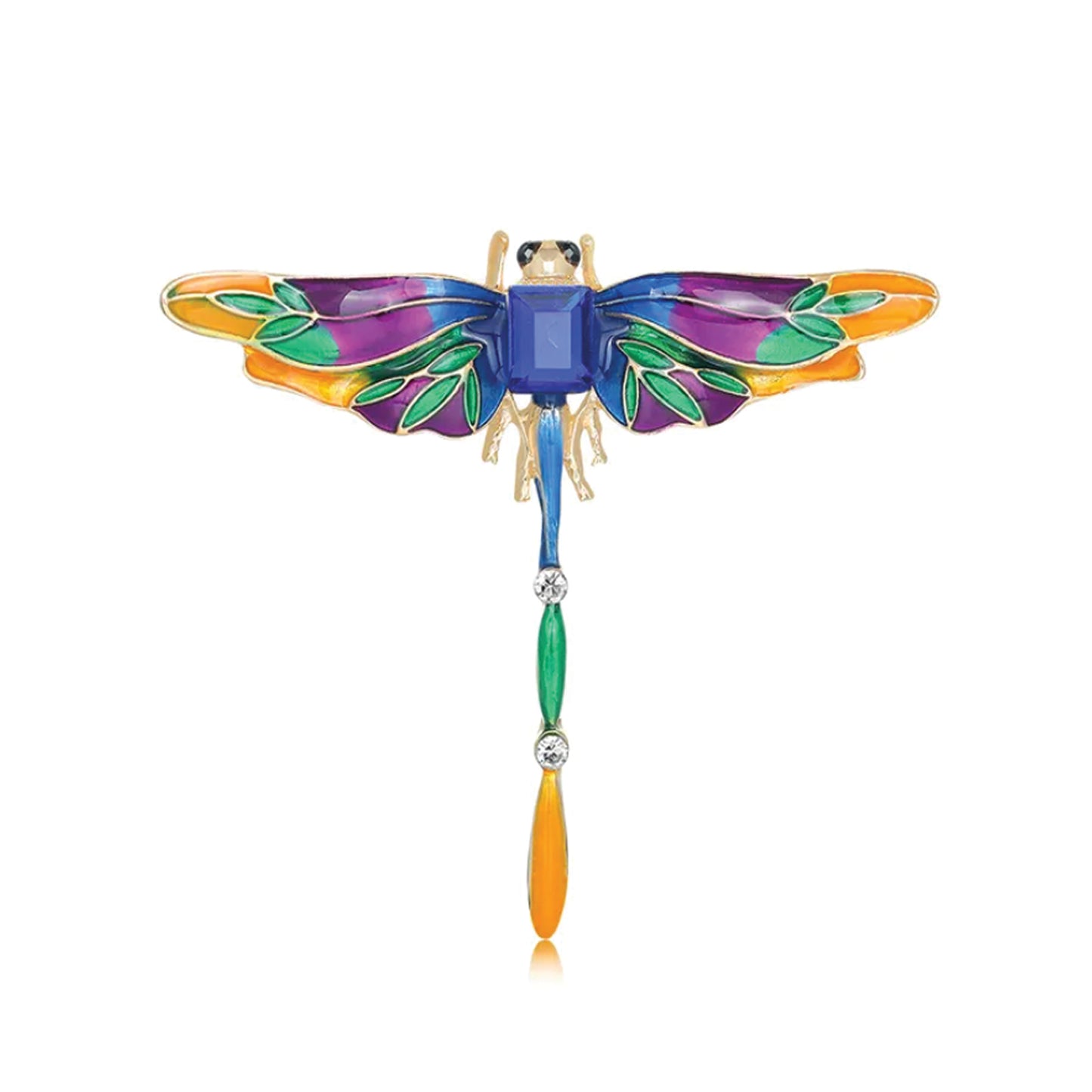 Colorful Dragonfly Brooch