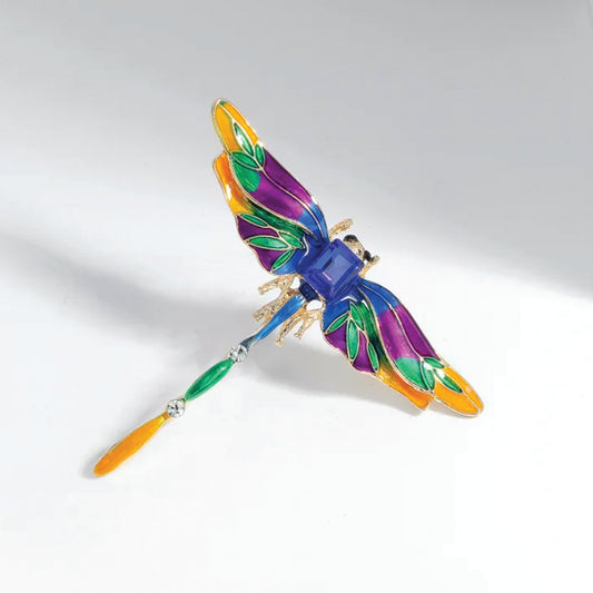 Colorful Dragonfly Brooch