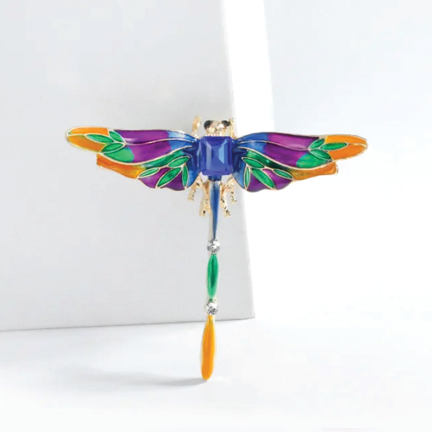 Colorful Dragonfly Brooch