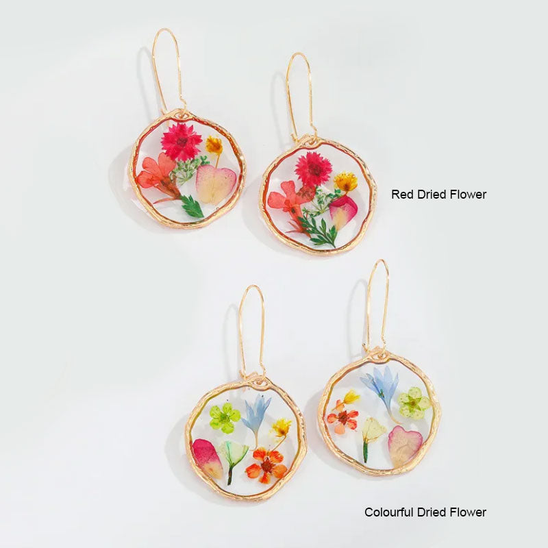 Natural Dried Flower Earrings - PEACHY ACCESSORIES