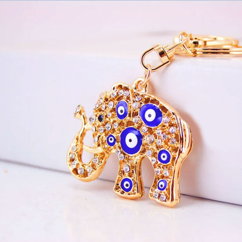 Evil Eye Lucky Elephant Premium Keychain - PEACHY ACCESSORIES