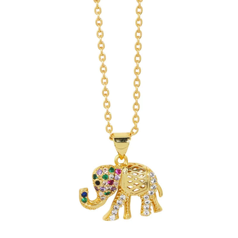 Cute Little Elephant 18K Gold Plated Pendant Necklace - PEACHY ACCESSORIES
