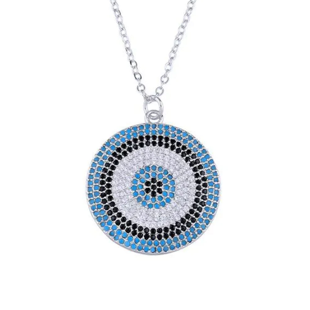 Luxurious Large Evil Eye Necklace - 18K Gold Plated