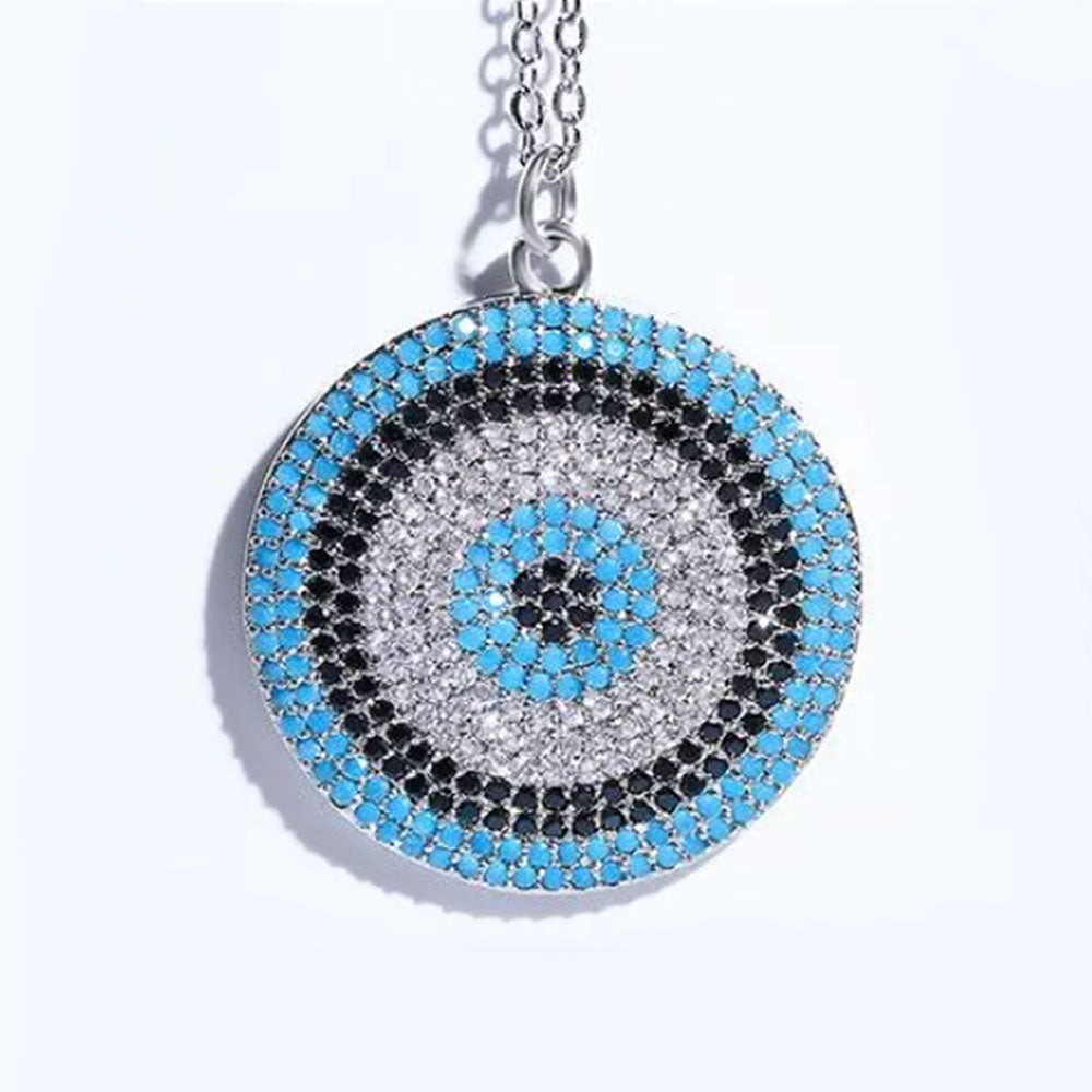 Luxurious Large Evil Eye Necklace - 18K Gold Plated