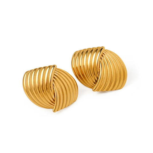 Classic Gold Stud Earrings - 18K Gold Plated