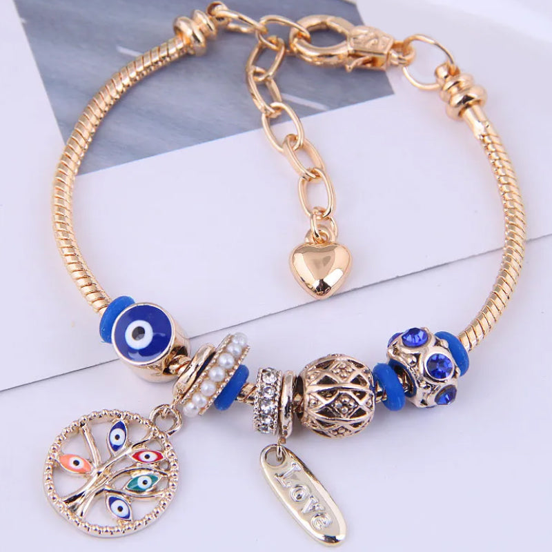 Evil Eye With Tree Of Life Bracelet - PEACHY ACCESSORIES