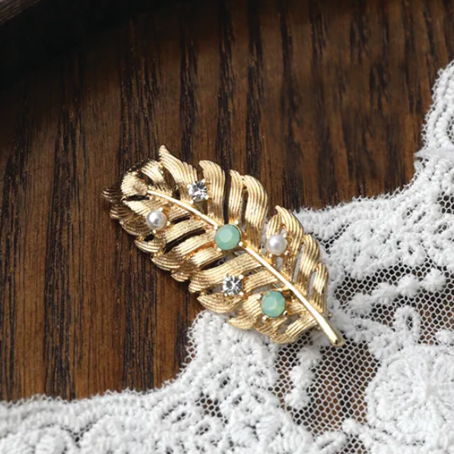 Mini Feather Brooch - Elegant Luxury Jewellery Pin