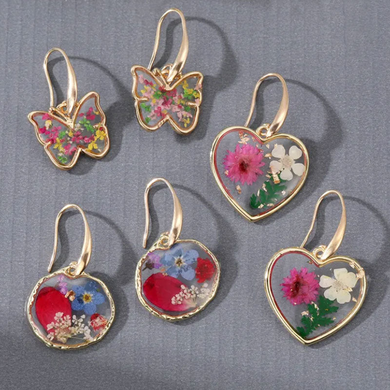 Dried Flower Handmade Earrings 1 Piece - PEACHY ACCESSORIES