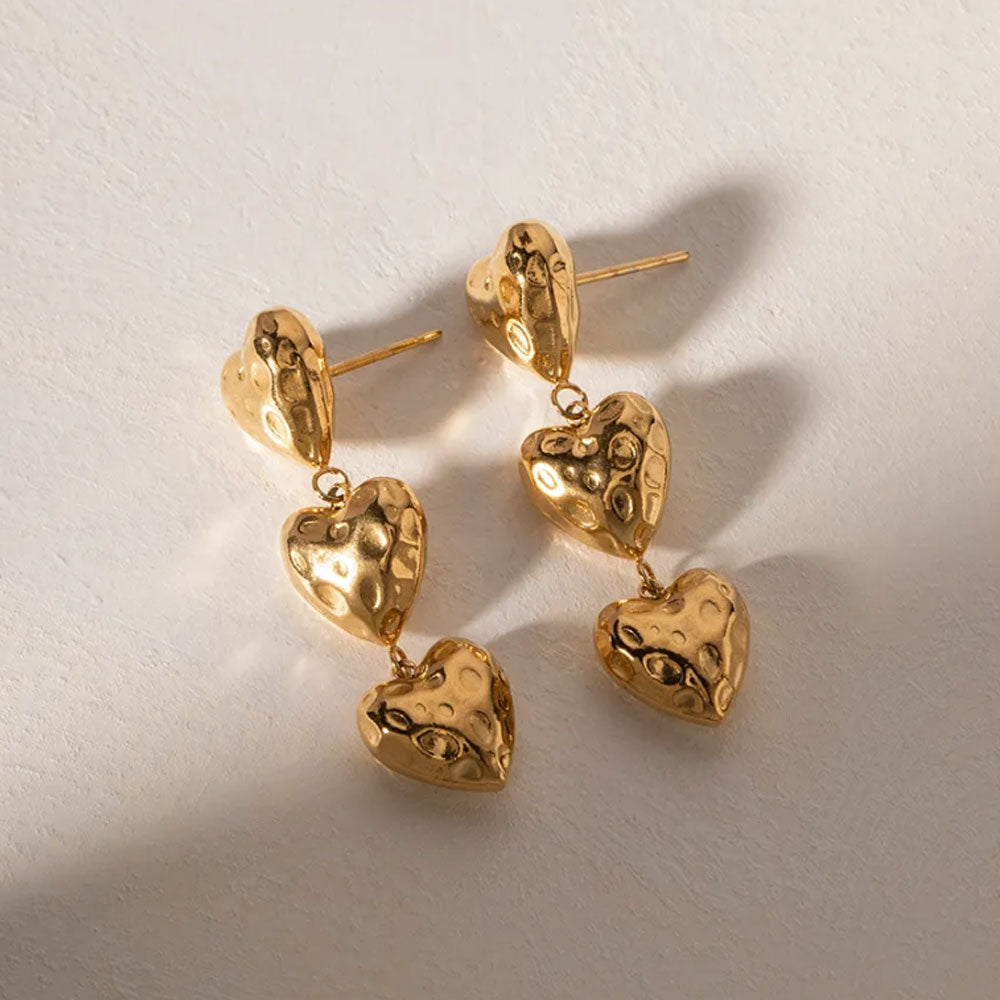 Classic Textured Earring - 18K Gold Plated