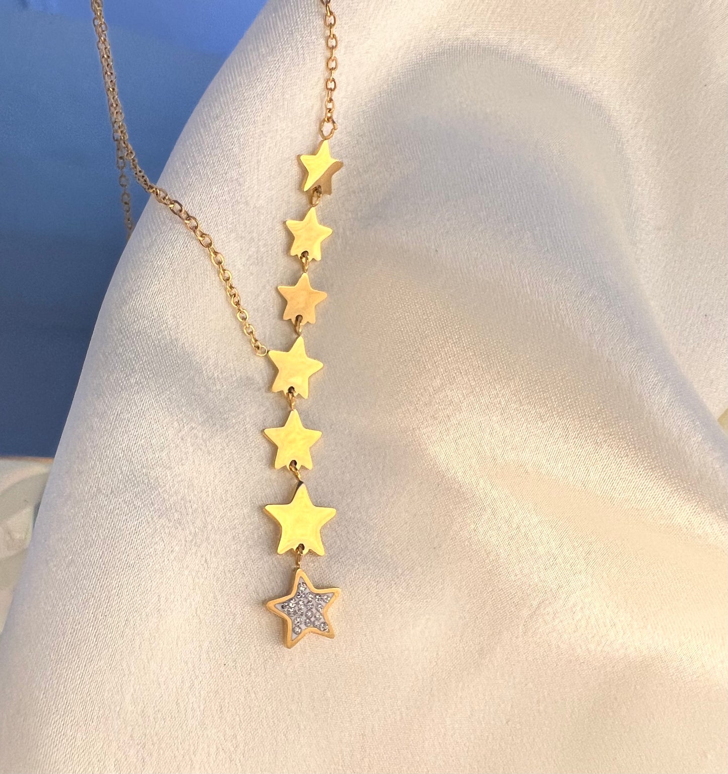 Star Stainless Steel 18K Gold Plated Pendant Necklace - PEACHY ACCESSORIES