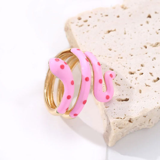 Snake Enamel Ring - PEACHY ACCESSORIES