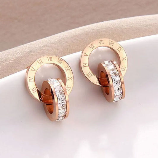 Classic Small Roman Earrings - 18K Gold Plated