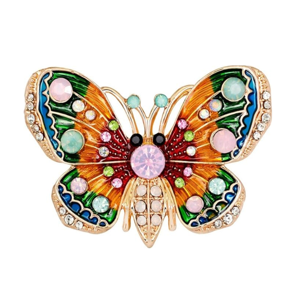 Classic Colourful Butterfly Brooch