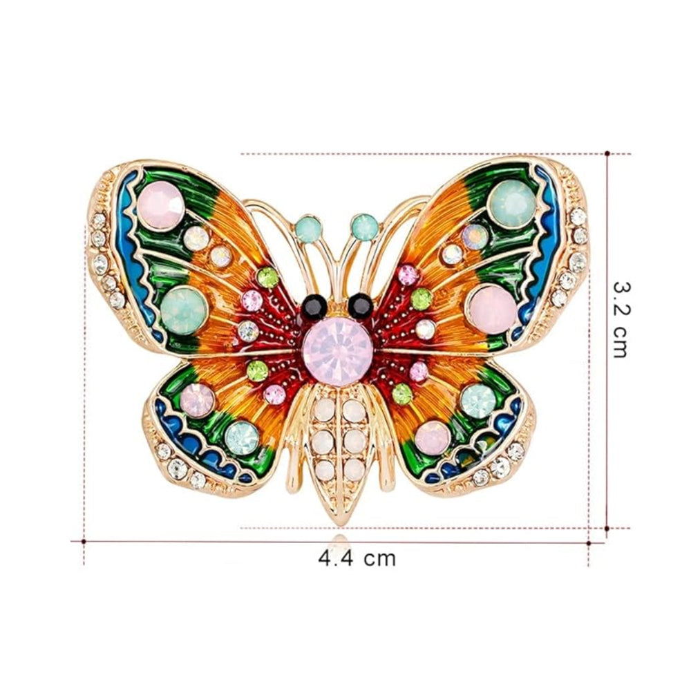 Classic Colourful Butterfly Brooch