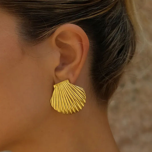 Classic Shell Earrings - 18K Gold Plated