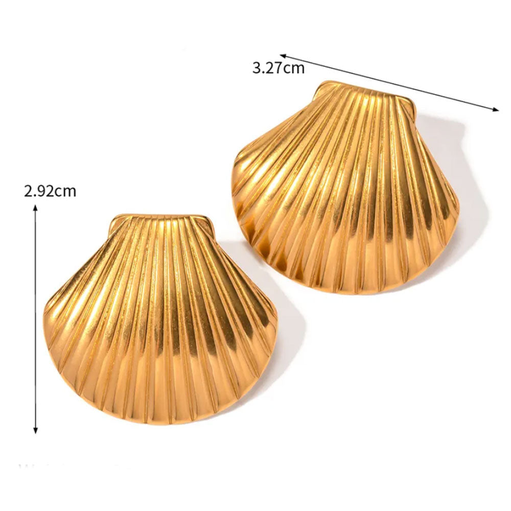 Classic Shell Earrings - 18K Gold Plated