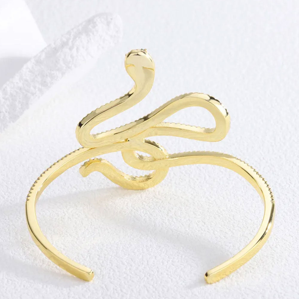 Luxurious Serpent Kada Bangle Bracelet 18K Gold Plated