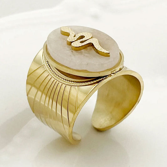 Classic Snake Ring - 18K Gold Plated