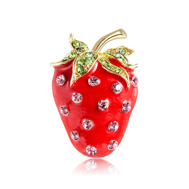 Strawberry Brooch - PEACHY ACCESSORIES