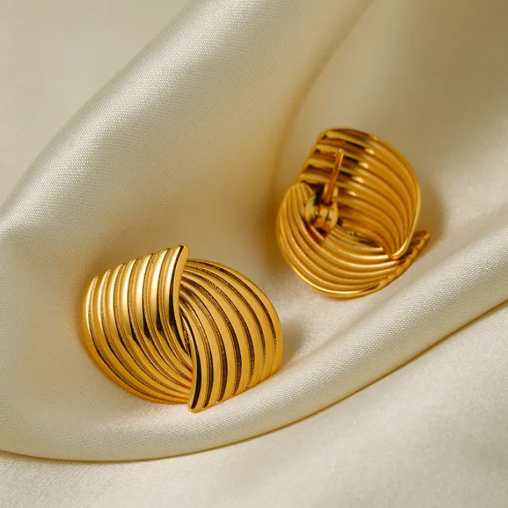 Classic Gold Stud Earrings - 18K Gold Plated