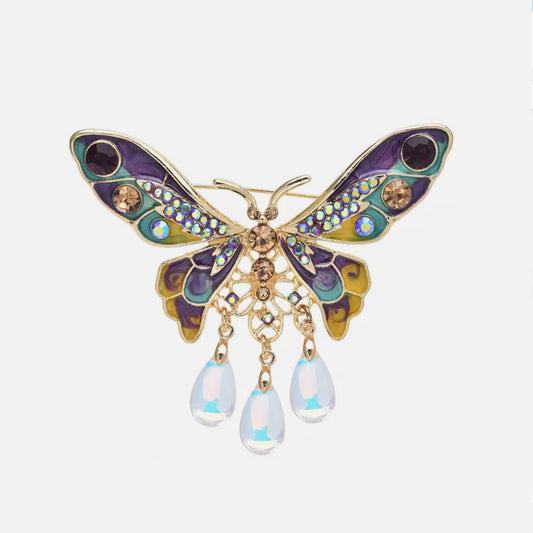 Colourful Tassel Butterfly Brooch